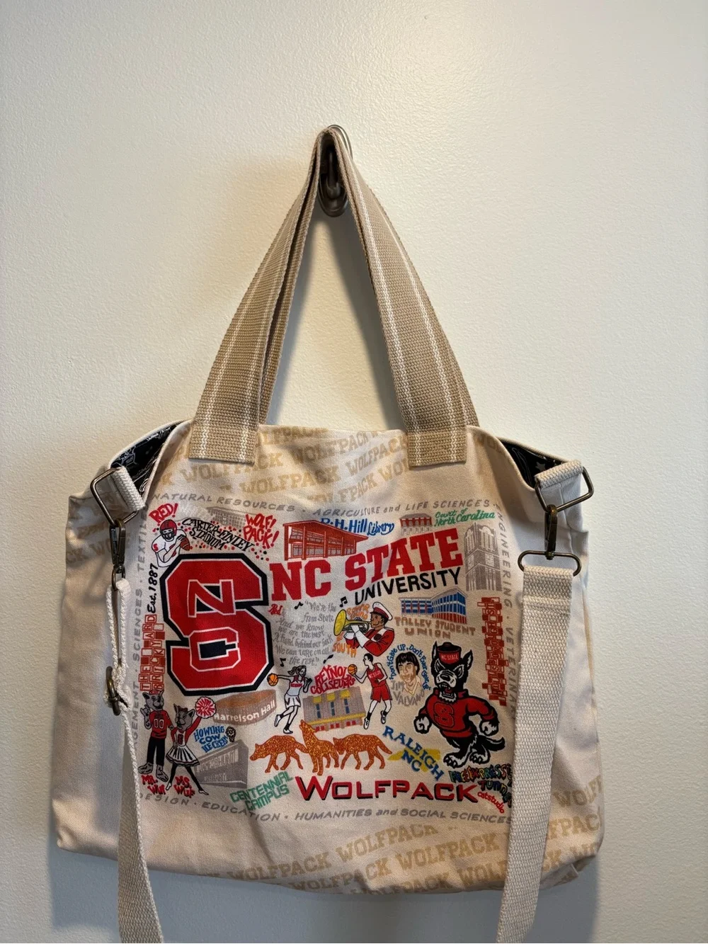 CatStudio || North Carolina State University NC State Collegiate Tote Bag Canvas